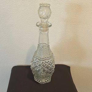 Glass decanter 14” H